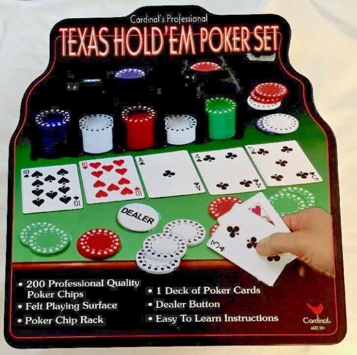 Cardinal's Professional Texas Hold'em Poker Set Metal Case...Complete