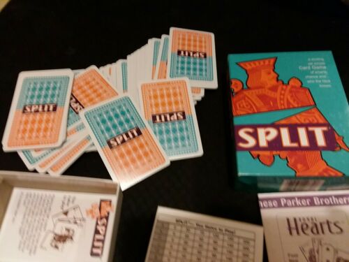 Split Card Game from Parker Brothers 2001 COMPLETE