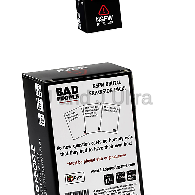 BAD PEOPLE - NSFW Brutal Expansion Pack (80 New Question Cards) - The Party G...