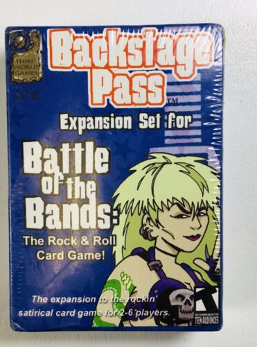 Backstage Pass Battle Of The Bands Card The Rock & Roll Card Game NEW