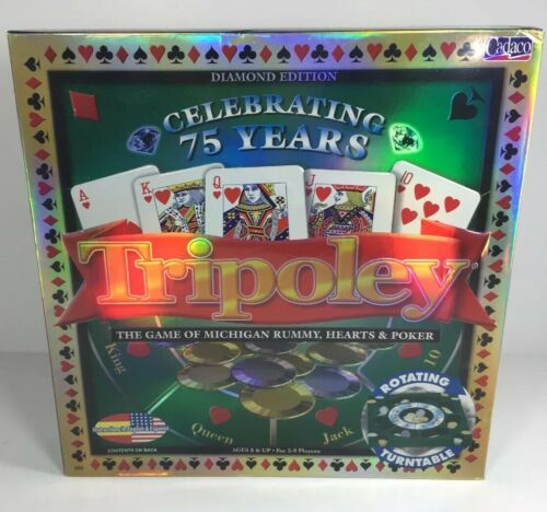 Tripoley Board Game 75th Anniversary Diamond Edition Cadaco 2006 Open Box