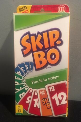 SKIP BO Card Game 2011 Mattel New! Free Shipping!
