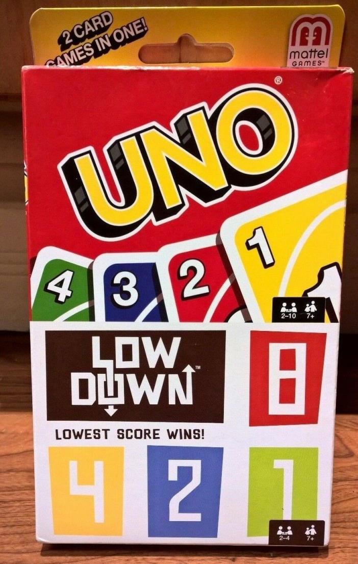 Uno Card Game Low Down with 2 card games in one