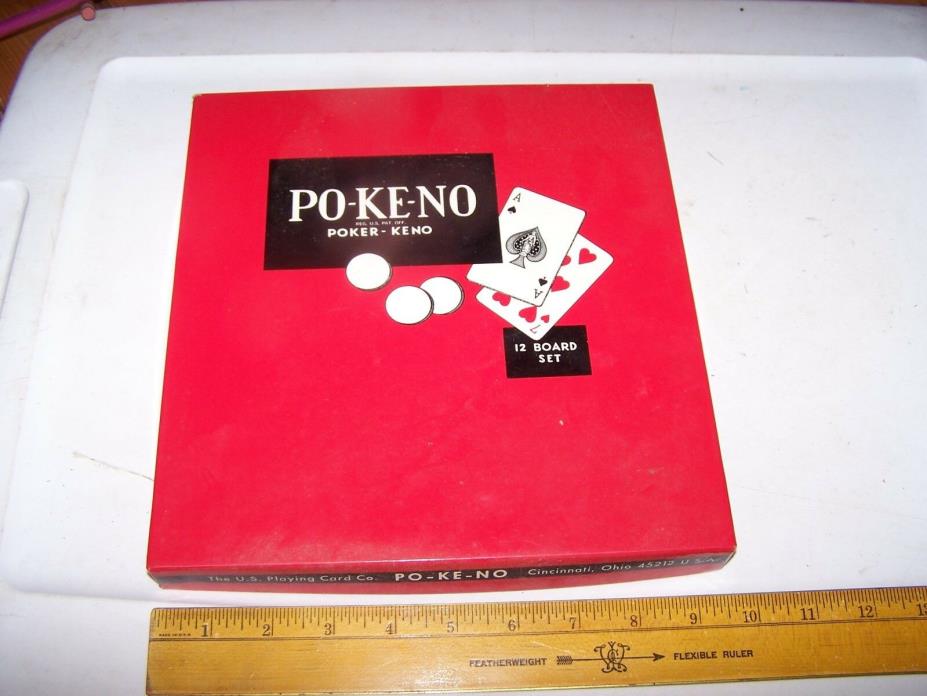 Vintage PO- KE- NO Poker Keno Board Game