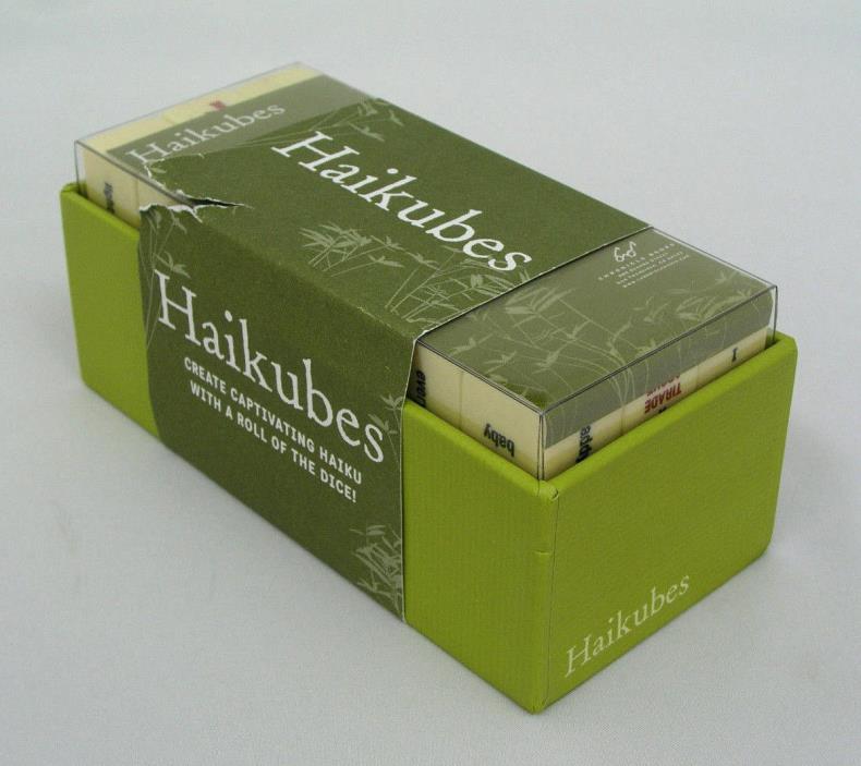 HAIKUBES - CREATE CAPTIVATING HAIKU WITH A ROLL OF THE DICE - NEW W/ TEAR