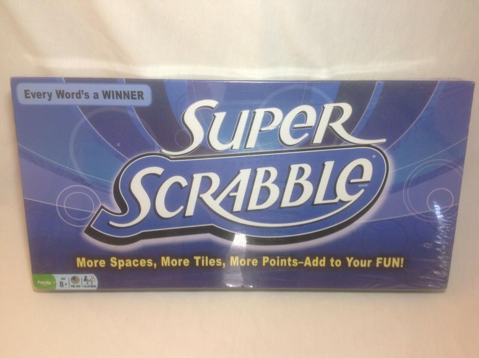 NEW Super Scrabble Family Word Board Game 200 Tiles FACTORY SEALED 2011