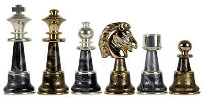 Italian Made Chess Set in Gold & Silver Plate - The Magnificent [ID 32384]