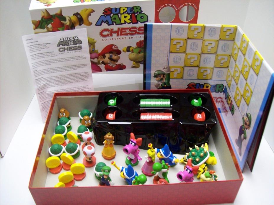 Super Mario Chess & Checkers Set Collector's Edition- EUC  - Rare