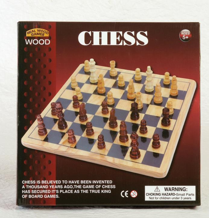 Wood Chess Game by Real Wood Games - Ages 5+