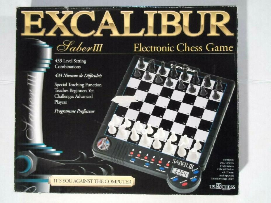 Excalibur Saber III Electronic Chess Game - MINT IN BOX (901E-3) Teaching