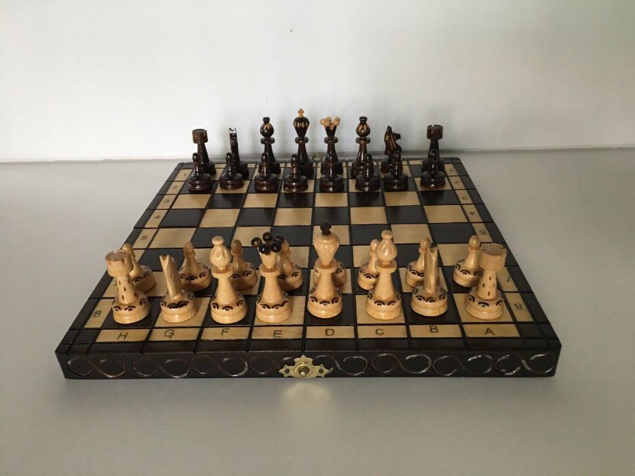 Madon Vintage Plantation Wood Hand Made Chess Set Schachspiel