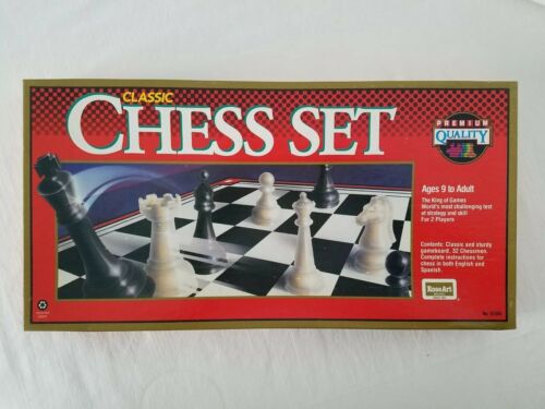 Classic Chess Game Set 1991 Factory Seal ROSE ART BRAND  02386 NIP