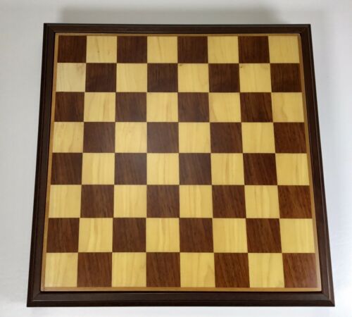 Wooden Chess & Checker Board Set Quality Storage Board 13.5 X 13.5 EUC