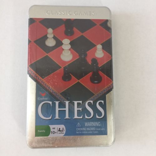 Classic Games CHESS in Silver Tin Can 2007 New Factory Sealed
