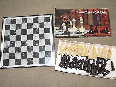 Vintage Lowe Tournament Chess Set w/ 3 1/8