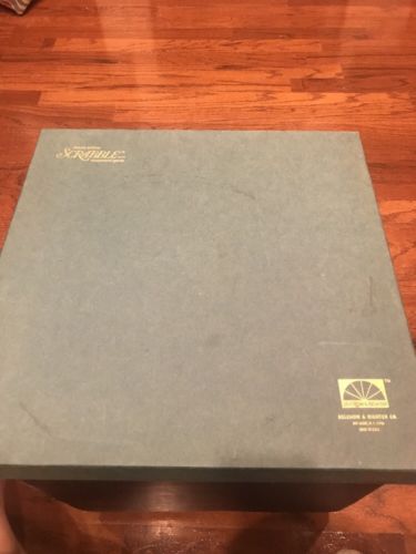 Vintage Scrabble Deluxe Edition Turntable Wood Tiles Rare Original Complete