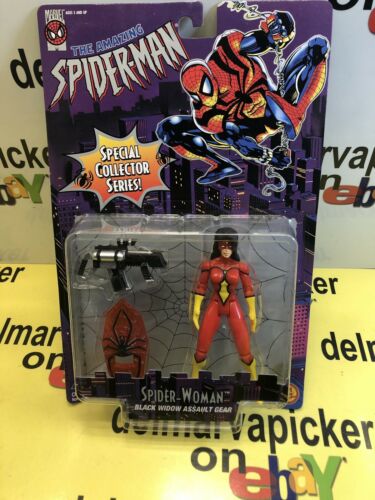 The Amazing Spiderman Spiderwoman Black Widow Assault Gear Action Figure ToyBiz