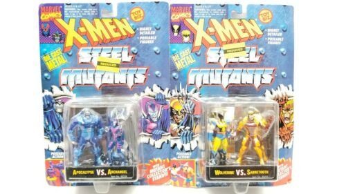 Vintage Xmen steel mutants Lot Of 2 Marvel Comics 1994 Action Figures Toy Biz