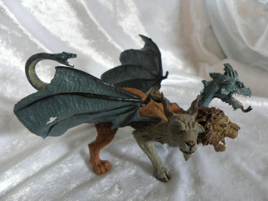 SAFARI LTD MYTHICAL REALMS CHIMERA 3 HEADED MONSTER GOAT LION DRAGON SNAKE TAIL