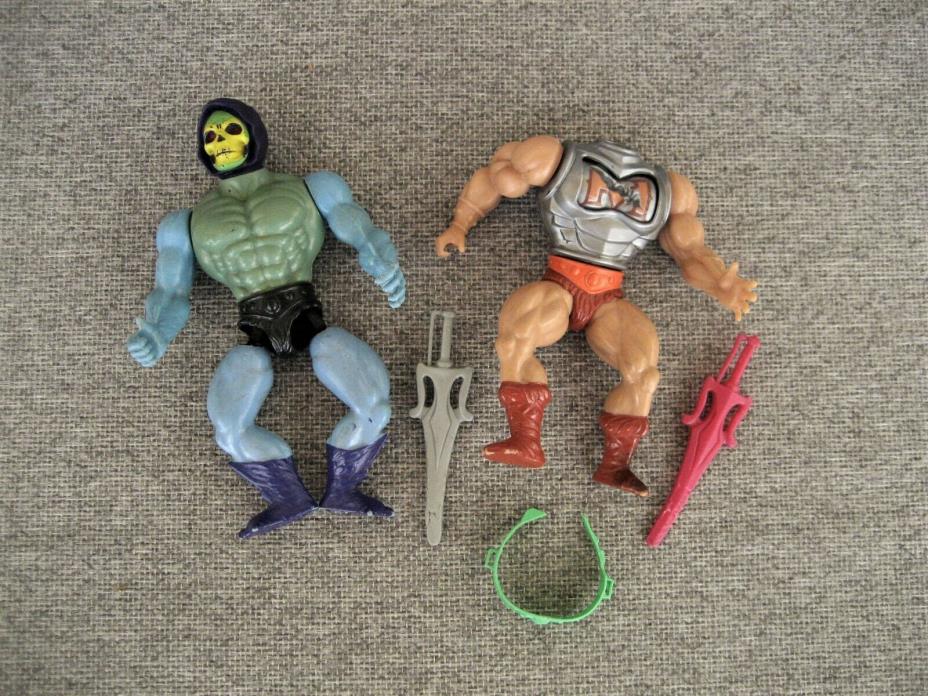 VINTAGE 1980s MASTERS OF THE UNIVERSE HE-MAN SKELETOR FIGURES ACCESSORIES PARTS