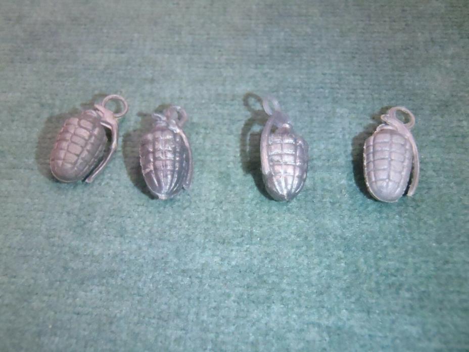 Vintage Toy Hand Grenades - Set Of Four/12