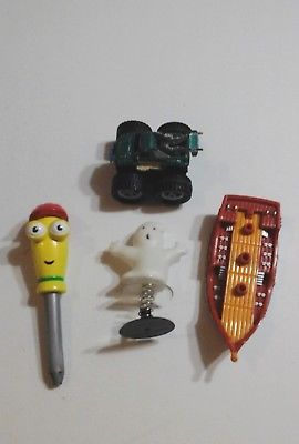 ASSORTED TOYS Lot Of 4 Small Figures And Figurines SCREWDRIVER MAN Boat GHOST +