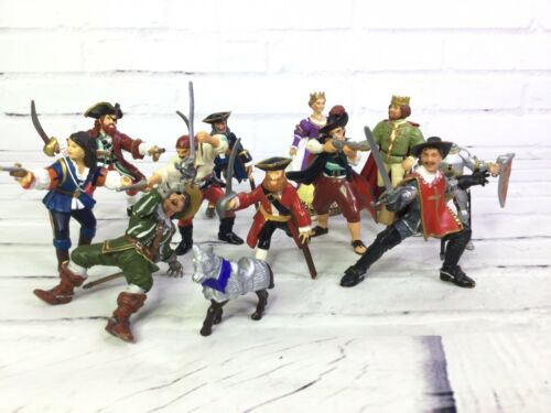 Papo Action Figures Pirates Knights King Queen Lot Of 12 Fantasy Early 2000’s