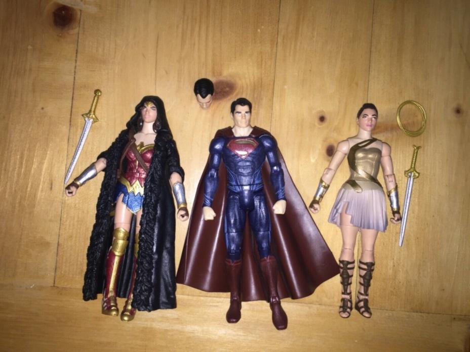 DC Wonder Woman And Superman Loose Action Figure Lot