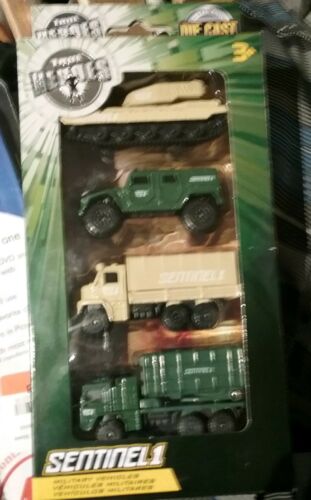 NEW IN BOX THREE HEROES 4 DIE CAST MILITARY VEHICLES SENTINEL 1 FROM TOYS R US