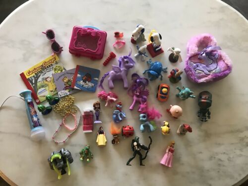 Toy Junk Drawer Lot My Little Pony Snoopy Barbie Case Ninja Turtle Smurf Troll
