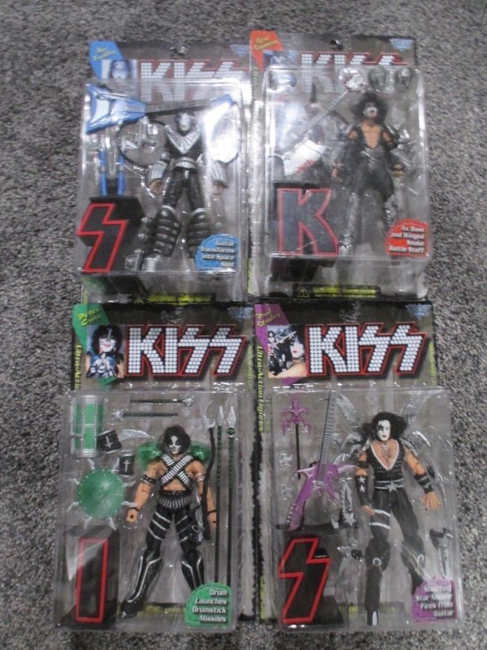 McFarlane Toys KISS Ultra Action Figures 1997 - SET OF 4 - MINT CONDITION !!