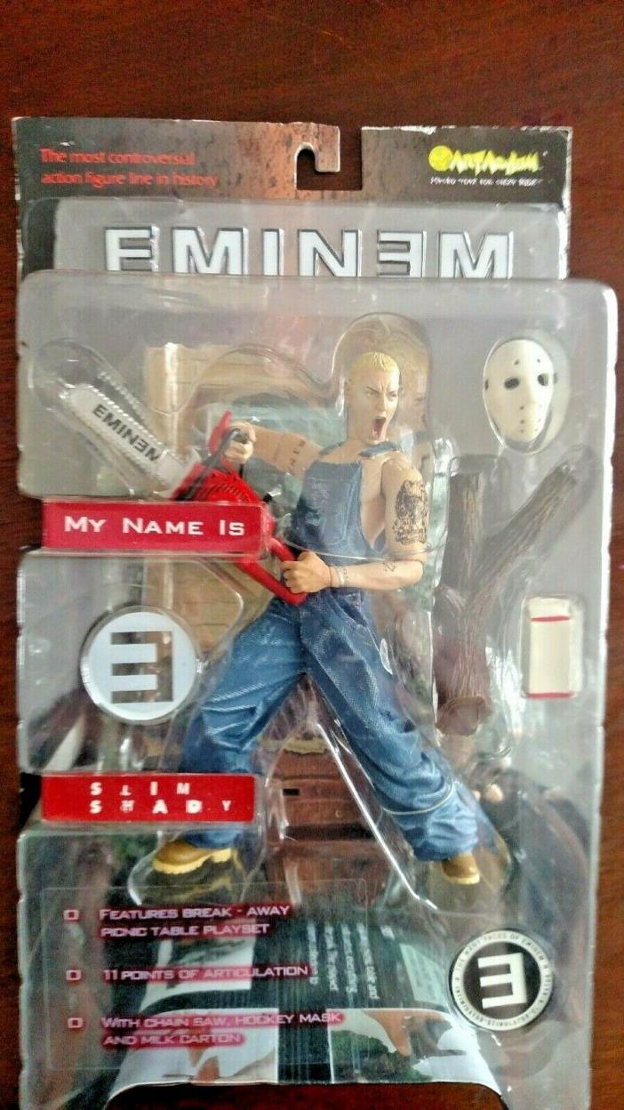Eminem Slim Shady 2001 Action Figure Art Asylum Chainsaw Mask Psycho toys