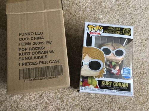 Kurt Cobain Funk Pop Rock #64 Sunglasses NRFB Exclusive New