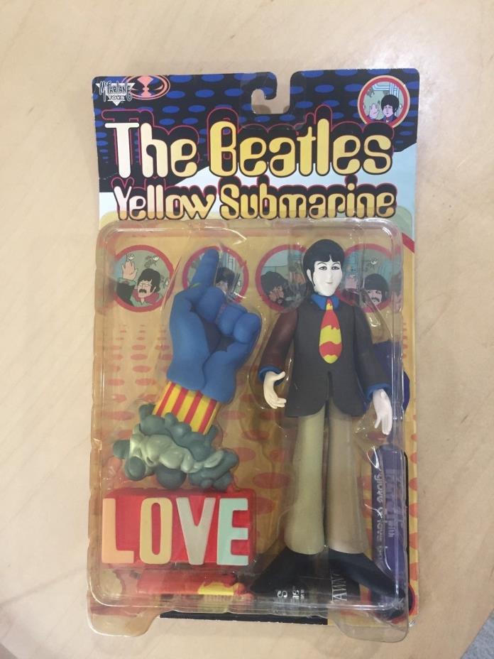 NEW Beatles Yellow Submarine PAUL MCCARTNEY Action Figure with GLOVE & LOVE BASE