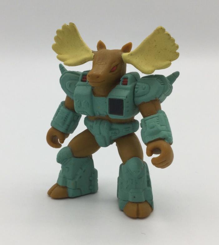 Battle Beasts #33 Major Moose w Rub (Wood).  Vintage Hasbro Takara Beast