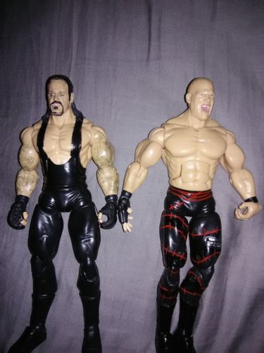 The Undertaker & Kane WWE Jakks Deluxe Aggression Wrestling Figure Lot WWF DA