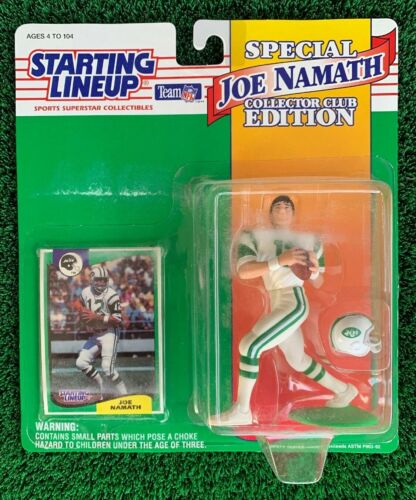 1994 Kenner Starting Lineup Joe Namath Jets Collector Club Figure And Card Only
