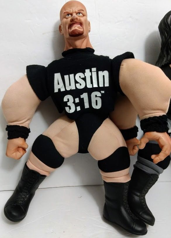 WWE Steve Austin 3:16 Jakks Plush w/ Plastic Head 18