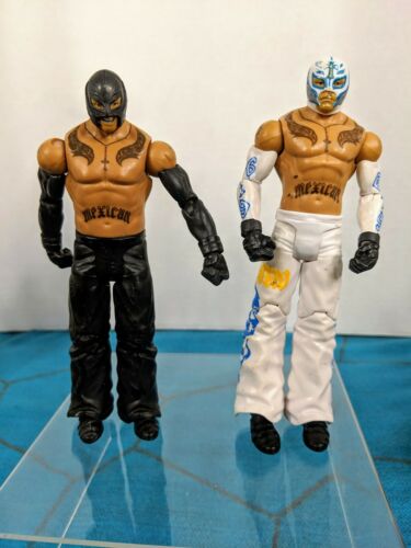 WWE MATTEL REY MYSTERIO WRESTLING ACTION FIGURE LOT BLACK WHITE OUTFIT