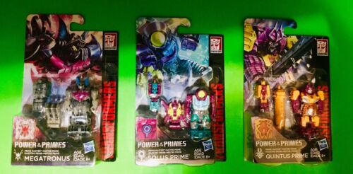 Transformers Power of the Primes Masters Quintus Solus Prime Megatronus Lot of 3