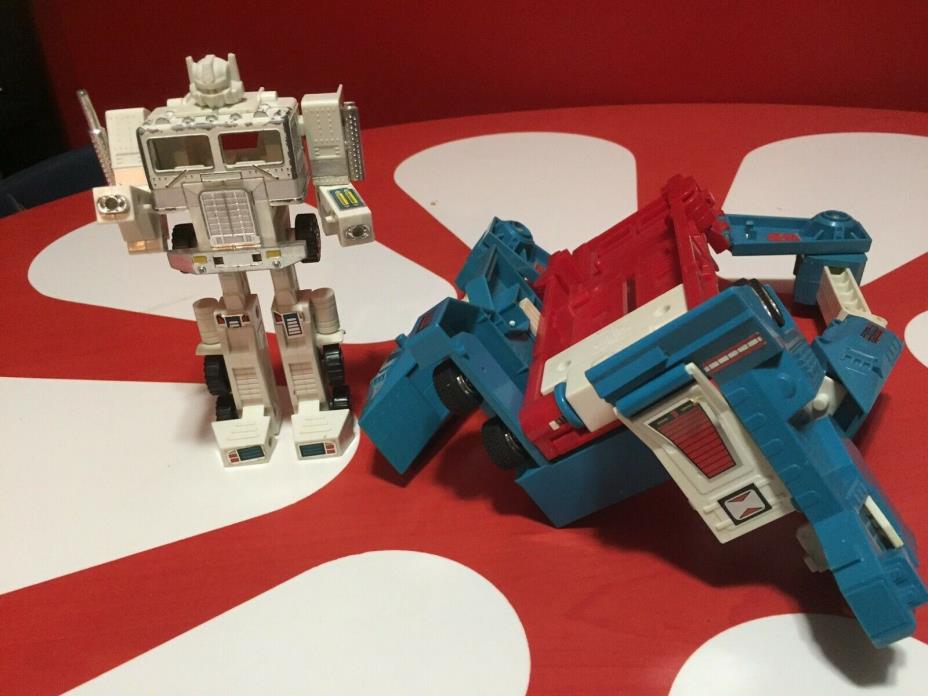 Ultra Magnus - Vintage 1984 G1 Transformers - Trailer & White Optimus Figure