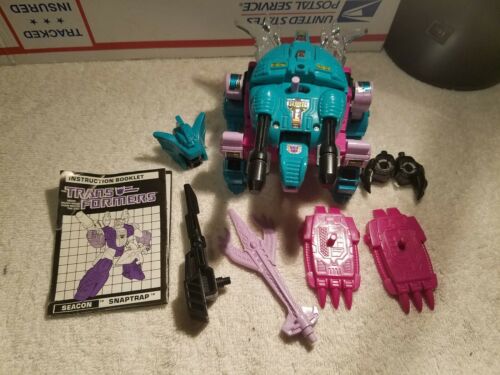 Transformers G1 Seacons Snaptrap Complete Piranacon with Manual