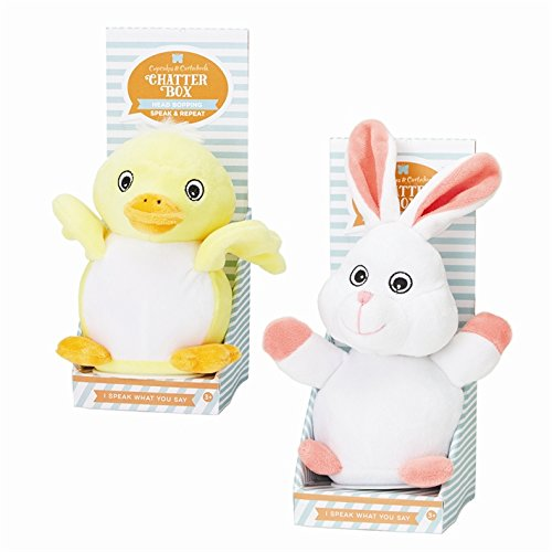 Speak-Repeat-Moving Plush Bunny and Duck set of 2