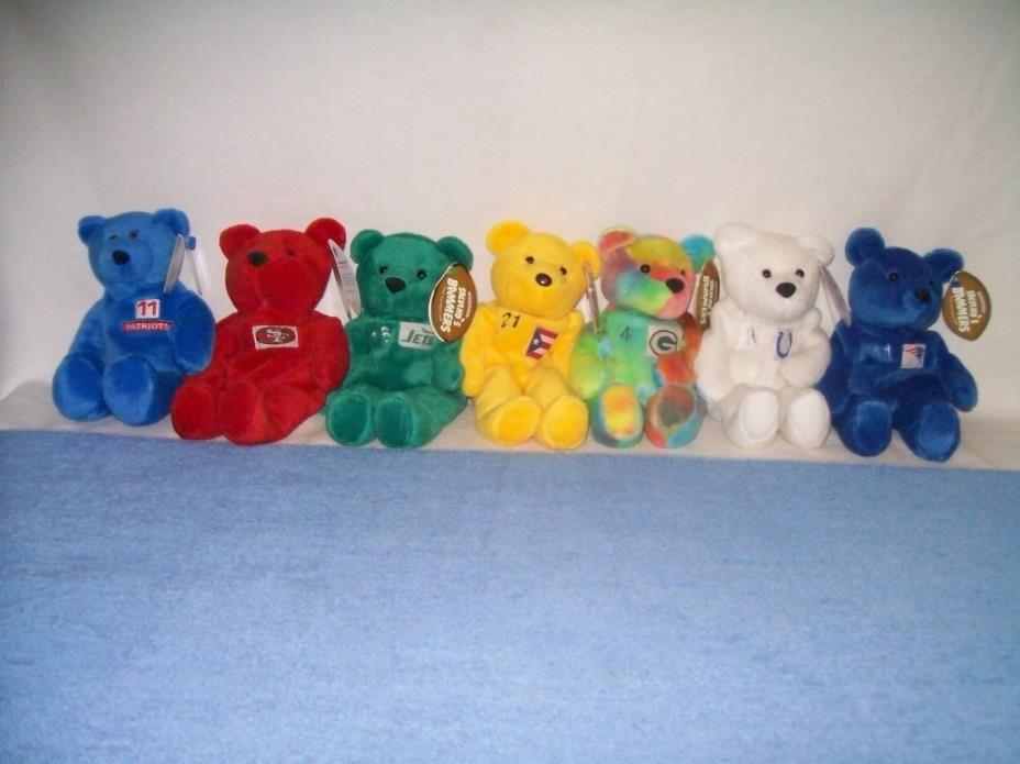7 Bears! ~1998 &1999,  1 Limited Treasure- 1 BAMM BEANO'S - & 5 Salvino's Bears
