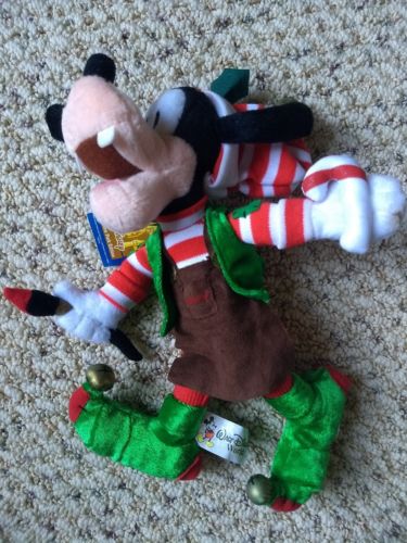 10 Inch Goofy Christmas Elf Disney World Happy Holidays 2002 with Tag