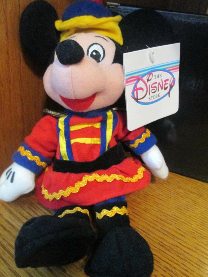 Mickey Mouse Nutcracker Disney Store Bean Bag Toy New