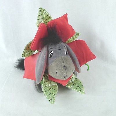 Disney Theme Park Edition Eeyore Flower Bean Bag Plush Toy 6 Inch