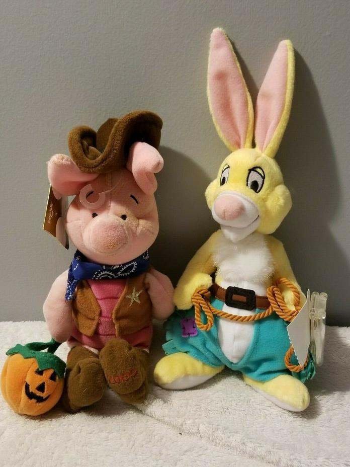 Disney cowboy piglet and yippee yay rabbit mini bean