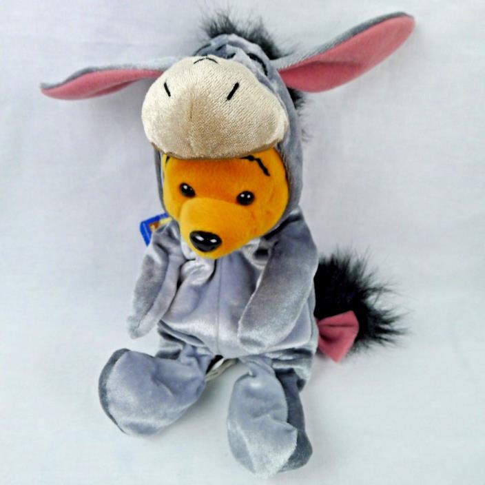 Walt Disney World Pooh Dressed As Eeyore Bean Bag Plush Limited Edition 8 In.