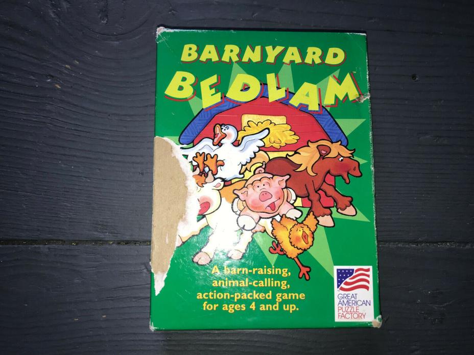 Barnyard Bedlam Kid's Card Game Matching Animals 1998 Great American Puzzle Co.
